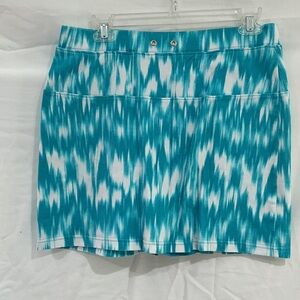 Anne Klein Sport Teal and White Tie-Dye Mini Skirt